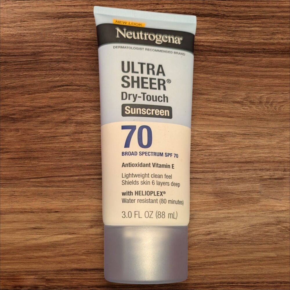 NEW Neutrogena Ultra Sheer Sunscreen SPF 70 Dry-Touch 3oz Tube Exp 2027